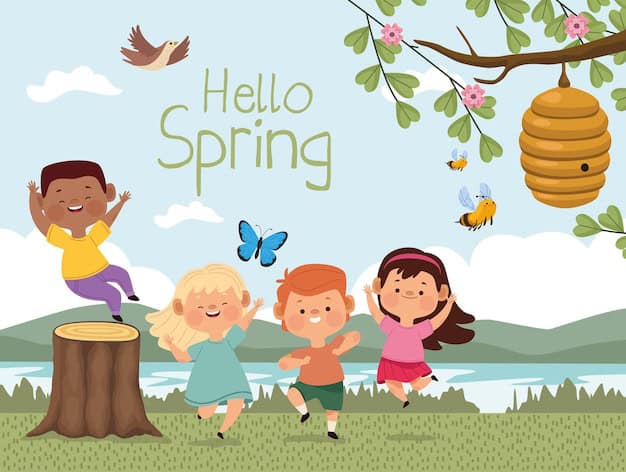 Vectores de Spring Kids - Descarga vectores gratis de gran calidad | Freepik