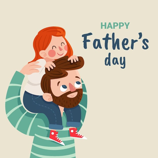 Cartoon father's day illustration | Free Vector